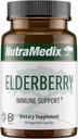 NutraMedix Elderberry Antioxidants Supplement Capsules - Elderberry Extract to Promote a Healthy Inflammatory Response, Daily Immune Support, and Bowel Health (60 Capsules)