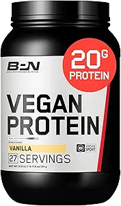 BARE PERFORMANCE NUTRITION Vegan protein, Bitki bazlı protein, Pea protein, Sumelon proteini ve Kabak proteini, Doğal olarak Tatlılanmış ve Öğütülmüş (Vanilla)