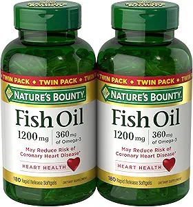 Natureís Bounty Fish Oil, 360 Count (Pack of Two)