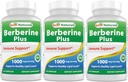 En İyi Doğallar Berberine Plus 1000 mg/Serving 120 Capsules - (Pack of 3)