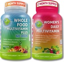 SUPPLEMENTSs Kapsamlı Kadın Multi-Sistem Desteği Duo - Demir + Kadınlarla Günlük Multivitamin - Vegan, Non-GMO, Clean Daily Wellness Support