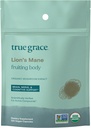 True Grace Mushroom Lion's Mane Brain, Nerve & Bilişsel Destek - 120 Kont Capsules - Organik Organik