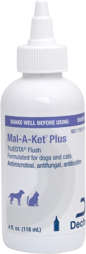 Mal-A-Ket Plus TrizEDTA Kediler ve Köpekler için Flush, 4 oz