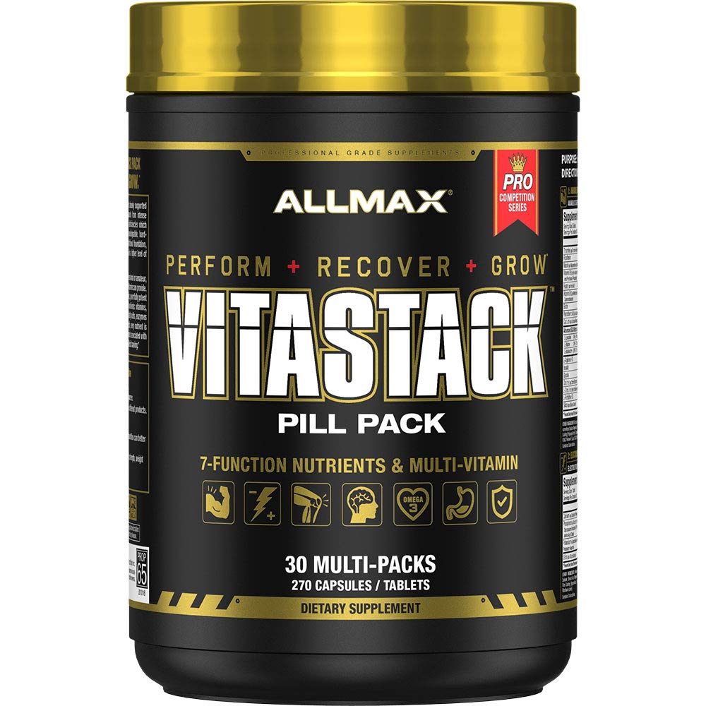 ALLMAX VITASTACK - 30 Multi-Packs - Convenient Multivitamin, Mineral & Nutrient Tablets - 30 Servings