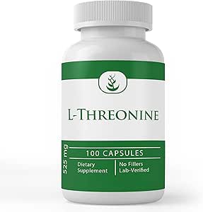 PURE ORIGINAL INGREDIENTS L-Threonine Capsules, (100 Capsules) Her zaman Pure, Nomixs Or Fillers, Lab