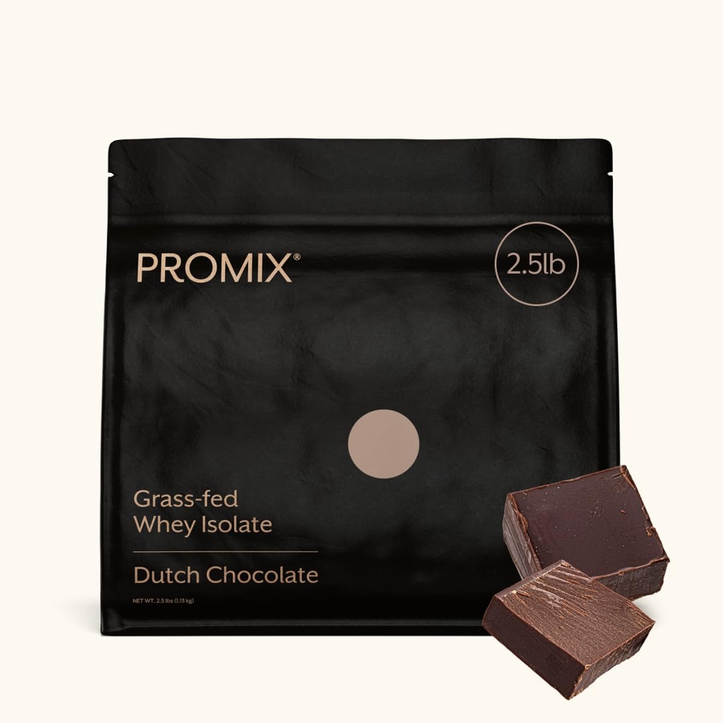 ProMix Beslenme Whey proteini Isolate Toz, Chocolate - Grass-Fed - Post- Workout Fitness & Beslenme Shakes, Smoothies & Cooking Tarifleri - Gluten-Free & Keto-Friendly - 2.5 Pound (Pack of 1)