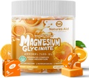 Magnezyum Glycinate Soft Chews Supplement,Chewable Sugar Free P properties Chews with Magnezyum Glycinate, Vitamin D, B6, ve CoQ10 Calm Support & Sleep for Yetişkinler,60 Days Supply-Orange