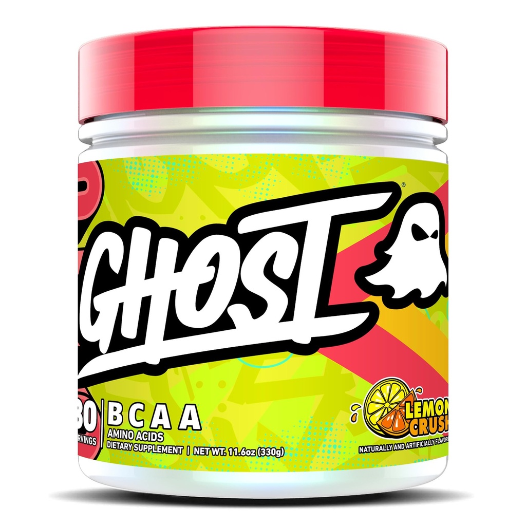 GHOST BCAA Toz Amino Asits Supplement, Lemon Crush - 30 Hizmet - Sugar-Free Intra, Post & Pre Workout replica, 7G BCAA Toz & Recovery Drink, 7G BCAA