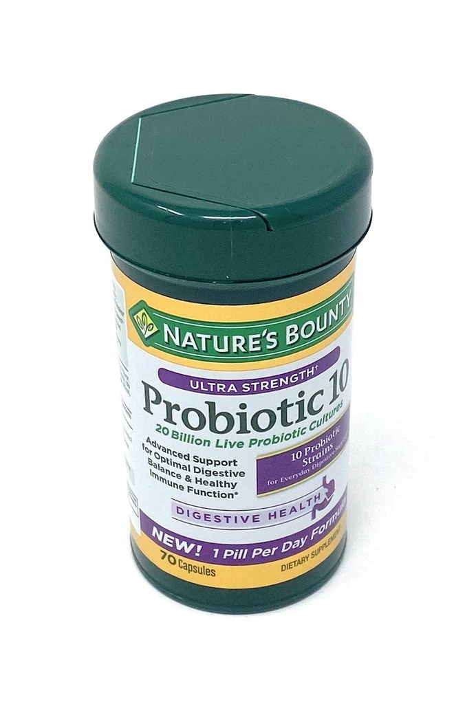 Nature's Bounty Ultra Strength Probiyotik 10, 70 Capsules