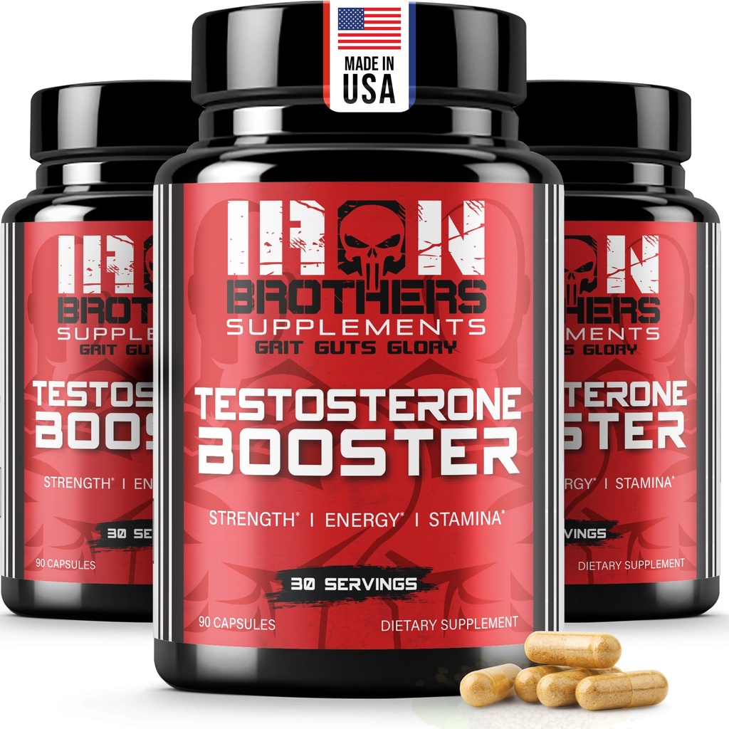 Erkekler için testosteron ATM - Estrogen Blocker - Tamam Doğal Enerji, Güçlü ve Stamina - Lean Kas Büyüme - Yağ Kaybını Teşvik - Erkek Performansı (3 Şişe)