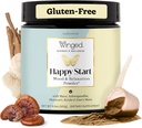 Winged Wellness Happy Start, Mood Boosting Drink Mix Toz for Women - Happy Mind & Hormonal Health, Mood Support Supplement with Red Maca, Ashwagandha, Mushrooms & More - 30 Services