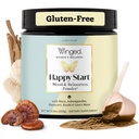 Winged Wellness Happy Start, Mood Boosting Drink Mix Toz for Women - Happy Mind & Hormonal Health, Mood Support Supplement with Red Maca, Ashwagandha, Mushrooms & More - 30 Services