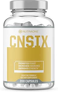 NutraOne CNSix Kretine Capsulestine HCL, Lean Muscle* (600 mg - 200 Capsules)