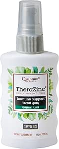 Quantum Health TheraZinc Στοματικό Σπρέι, Κατασκευασμένο με Γλουκονικό ψευδάργυρο για την υποστήριξη του ανοσοποιητικού και το λαρύγγι ανακούφιση σε ένα Καταπραϋντικό Σπρέι, 2 Oz.