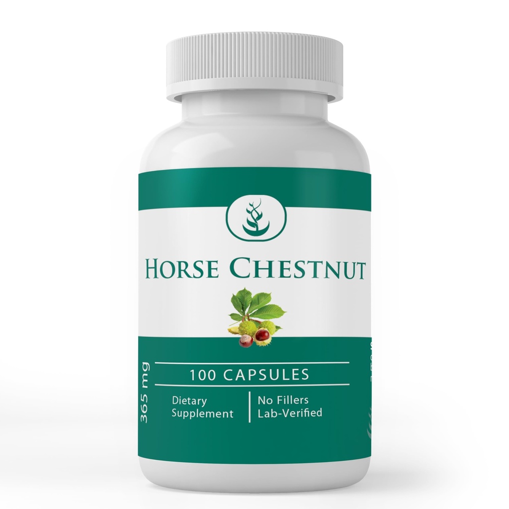 PURE αρχικά ΣΥΣΤΑΤΙΚΑ Horse Chestnut (100 κάψουλες) Πάντα καθαρό, χωρίς πρόσθετα ή πληρωτικά, Εργαστήριο Επαληθευμένο