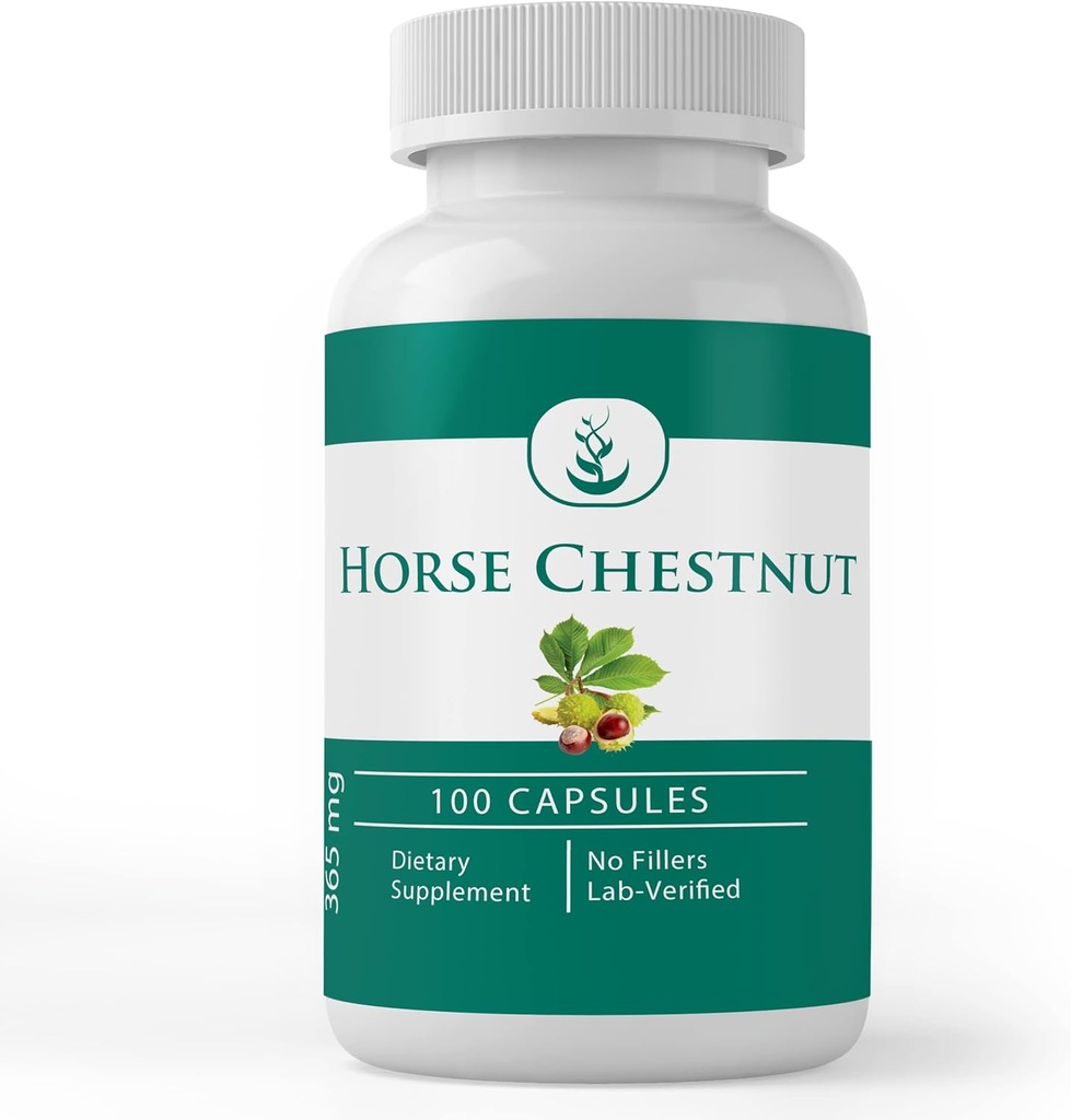 PURE αρχικά ΣΥΣΤΑΤΙΚΑ Horse Chestnut (100 κάψουλες) Πάντα καθαρό, χωρίς πρόσθετα ή πληρωτικά, Εργαστήριο Επαληθευμένο
