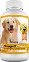 Köpekler için Şaşırtıcı Omega 3 - Omega 3 Köpekler için Balık Yağı Kuru Skin ve Hot Spots için Itchy Skin Yardımı ve EPA ve DHA Şişmanları ile Öner - 120 Salmon Flavor Chews