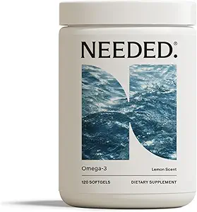 Gerekli. Prenatal Omega-3 - Yüksek Potency Dose of Sustainably Sourced Fish Oil, Lemon Zest Scented, 1000 mg DHA, 1000 mg EPA, Bir Gelatin-Free, Plant-Based Softgel Shell, 30-Day Supply
