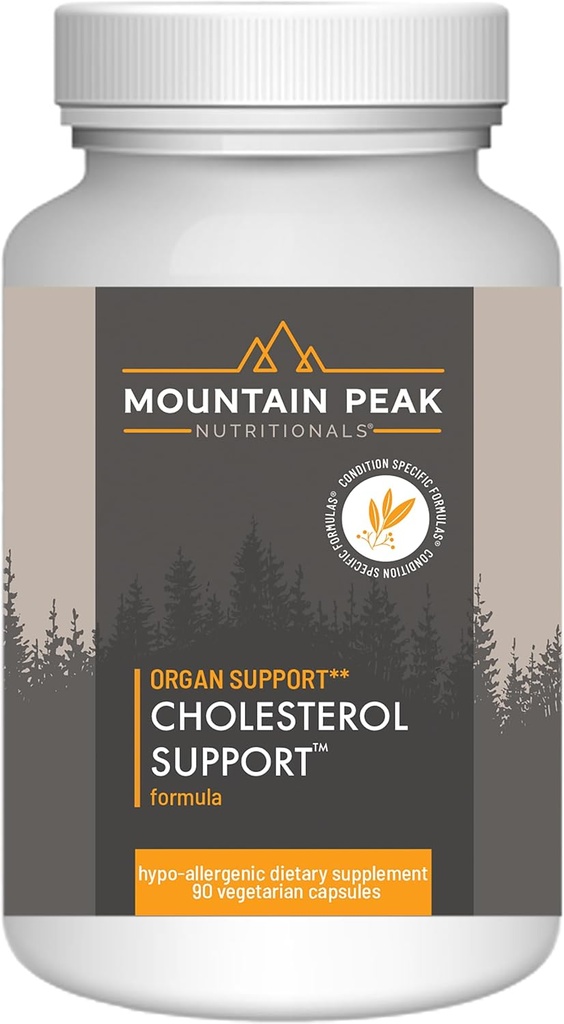 Συμπληρώματα υποστήριξης χοληστερίνης Mountain Peak Διατροφής - με εκχύλισμα Artichoke, CoQ10, & Red Yeast Rice - Φόρμουλα Βασισμένη σε φυτά υποστηρίζει την υγεία της καρδιάς & υγιή επίπεδα λιπιδίων (90 κάψουλες χορτοφάγων)