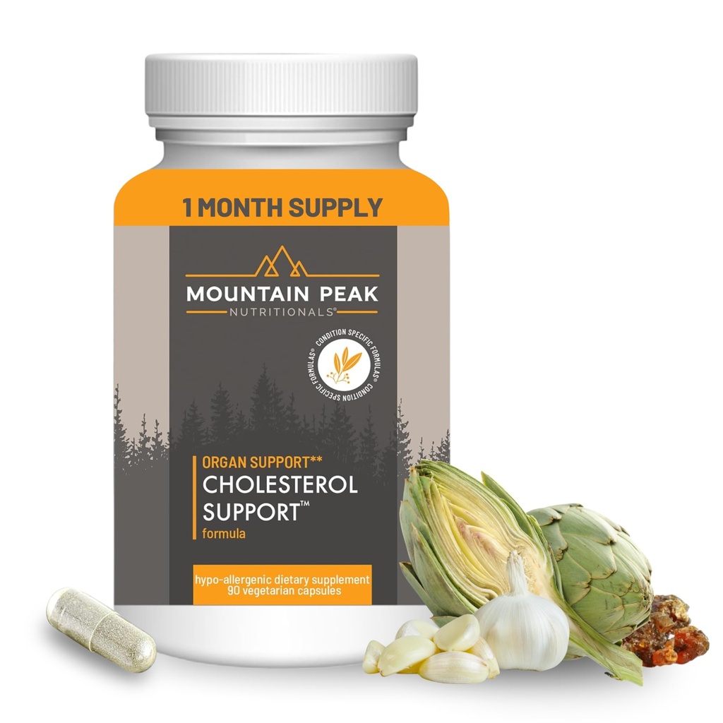 Dağ Peak Beslenme Cholesterol Support Supplement - Artichoke Extract, CoQ10, & Red Yeast Rice - Plant-Based Formula Supports Heart Health & Health Lipid Levels (90 Vegetarian Capsules)