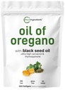 Oregano Softgels Petrol, 300 Kont | 2 in 1 Formulated with Black Seed Oil, 4X Strength Carvacrol & Thymoquinone | Plant Based, Non-GMO, & Immune Support