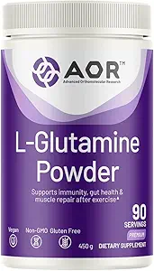 L-Glutamine σκόνη 450g, υποστηρίζει την ανοσία και την υγεία των ούρων, συμπλήρωμα διατροφής, 90 υπηρεσίες
