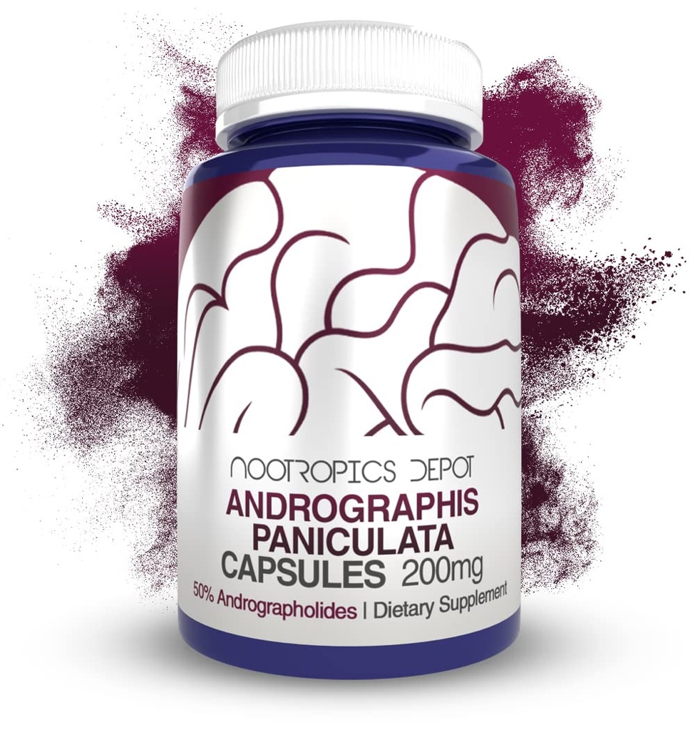 Andrographis panulata Capsules | 200 mg | 60 Kont | 50% Andrographolides | Destekler Immune Function | Supports Cellular Function