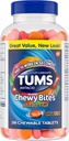 TUMS Chewy Bites Chewable Antacid Tables for Ultra Strength Heartburn Relief, Great for a Summer BBQ- Mixed Fruit - 200 Count