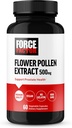 FORCE FACTOR Flower Pollen Prostate Support Supplement for Men's Health, Prostate Health Supplement, 500 mg Flower Pollen Capsules, Vegan, No Gelatin, Non-GMO, 60 Capsules