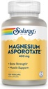 Solaray Μαγνήσιο Ασπορωτικό 400 mg, Ασπαρτικό, Οροτικό και Κιτρικό Σύμπλεγμα, Υγιής Καρδιά, Μυϊκό, Νεύρο & Κυκλοφορική Λειτουργία Υποστήριξη 180ct (60 Υπηρεσίες, 120 VegCaps)