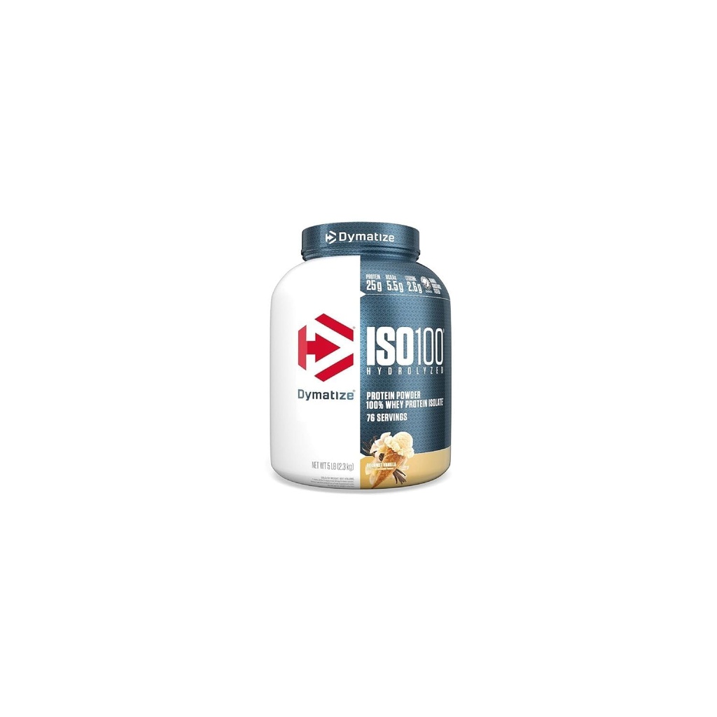 Δυναμώστε ISO 100 Whey Protein Powder με 25g Hydrolyzed 100% Whey Isolate, Βανίλια 5 Λίρες, Συσκευασία μπορεί να διαφέρει