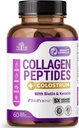 Colostrum, Biotin ve Keratin ile Kadınlar için Collagen Peptides - Tip I, II, III, V, X - 5X Yüksek Aborpsiyon - Saç Skin ve Nails Vitaminleri - Kadın için Collagen - 60 Capsules