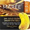 MAREE 24k Gold Under Eye Gels for Dark Circles and Puffness - Κολλαγόνο & Υαλουρονικό Οξύ Skincare Gel Pads - Gold Eye Patches for Puffy Eyes and Dark Circles - Under Eye Masks - Travel Essentials