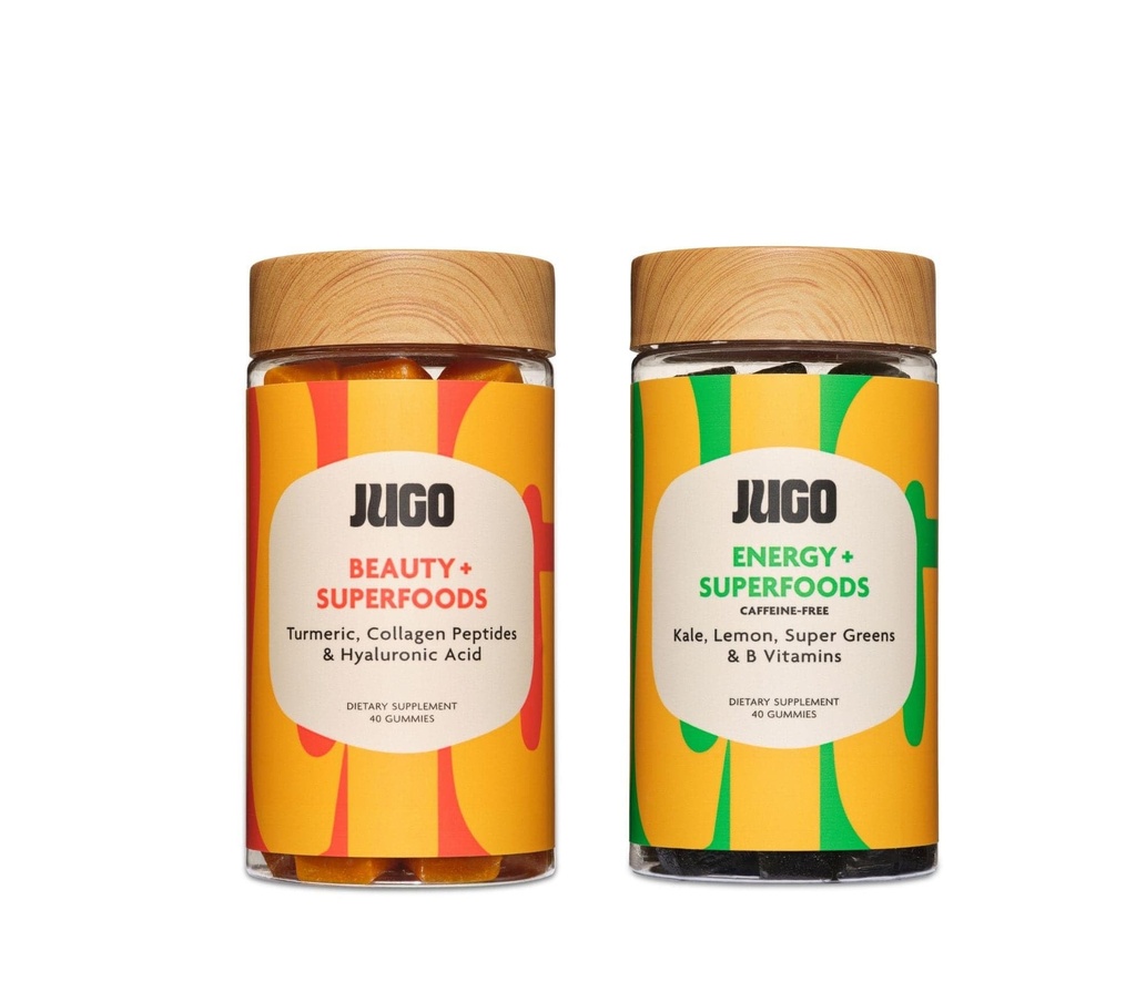 JUGO Beauty + Enerji Gummies Sche – Collagen, Biotin & Vitamin B12 – Saç, Skin, Nails & Natural Energy – Plant-Based & Gluten-Free