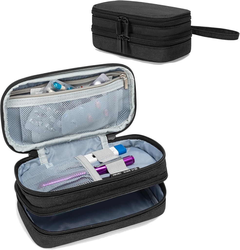 Trunab Portable Travel Bag with Pill Box Organizer 2 Times a Day, Pill Case for Pills, Vitamin, Fish Oil, Supplements Sahibi