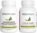 BiOptimizers Magnezyum 4, (60 Capsules) & Cycle Care, (90 Capsules) - Doğal Uyku, Beyin ve Erkeklerintrüel Yardım Desteği Paketi