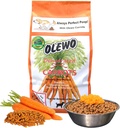 Olewo Original Carrots for Dogs – Perfect Poop için Fiber, Dehidratd Dog Food Toppers for Picky Eaters, Natural Skin & Coat Support, Multivitamin, Probiyotiks for Digestive & Gut Health, 1 lb