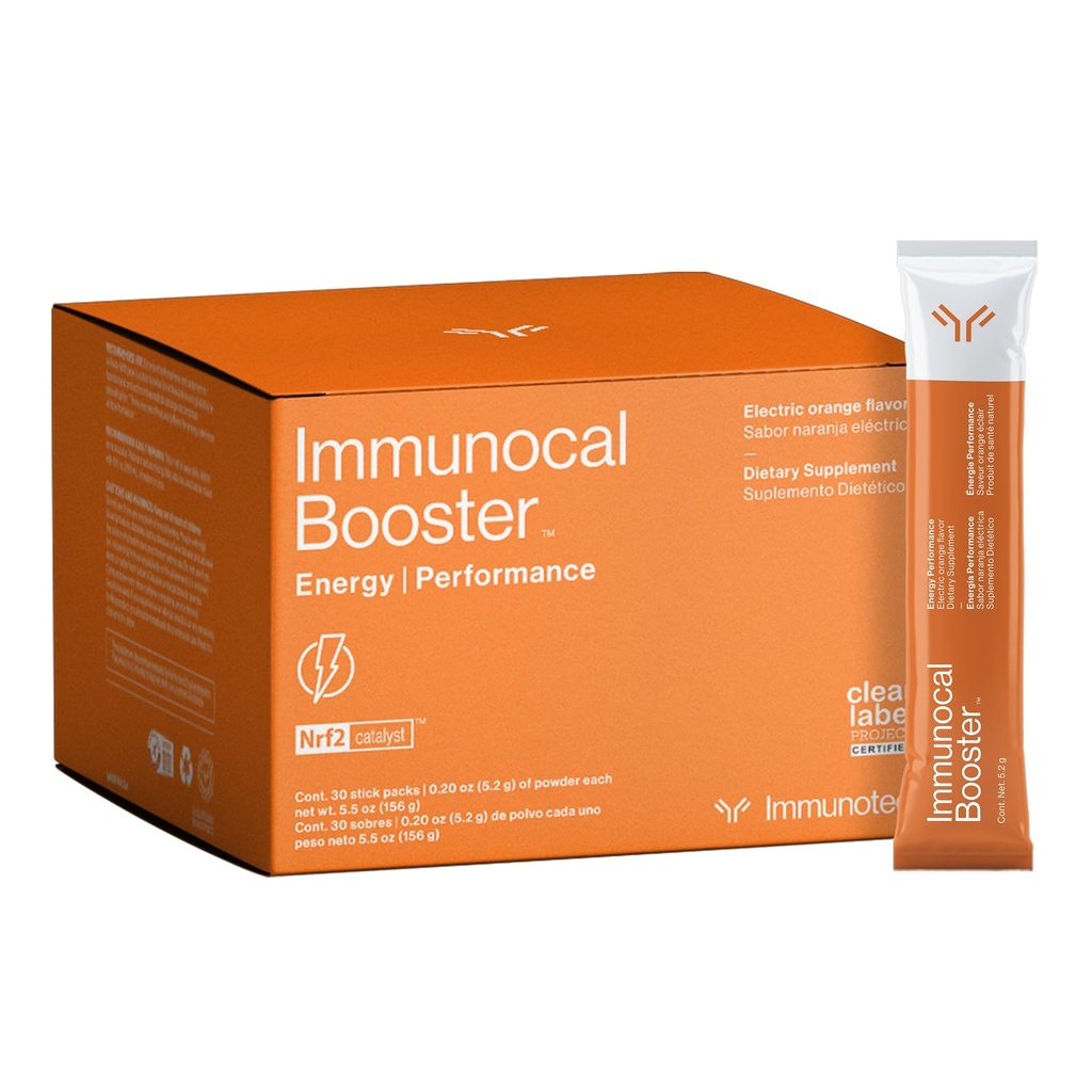 Immunocal Booster Energy Performance – Natural Energy & Focus Support with Green Tea, Coffee & Guarana – Supports Alertness, Endurance & Cellular Defense (Nrf2) – Sugar-Free, Gluten-Free – 30 Servings