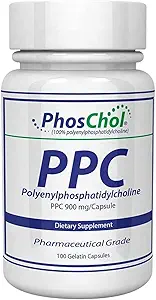 Nutrasal PhosChol PPC Polyenyl PhosphatidylCholine Choline Supplement 900 mg 100 Gelatin Capsules