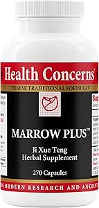 Health Concerns Marrow Plus – Bone Marrow & Blood Generation Herbal Supplement – Chinese Herbal Formula for Anemia, & Circulation Support – Astragus, Salvia, & Tangerine Extracts – 270 Capsules