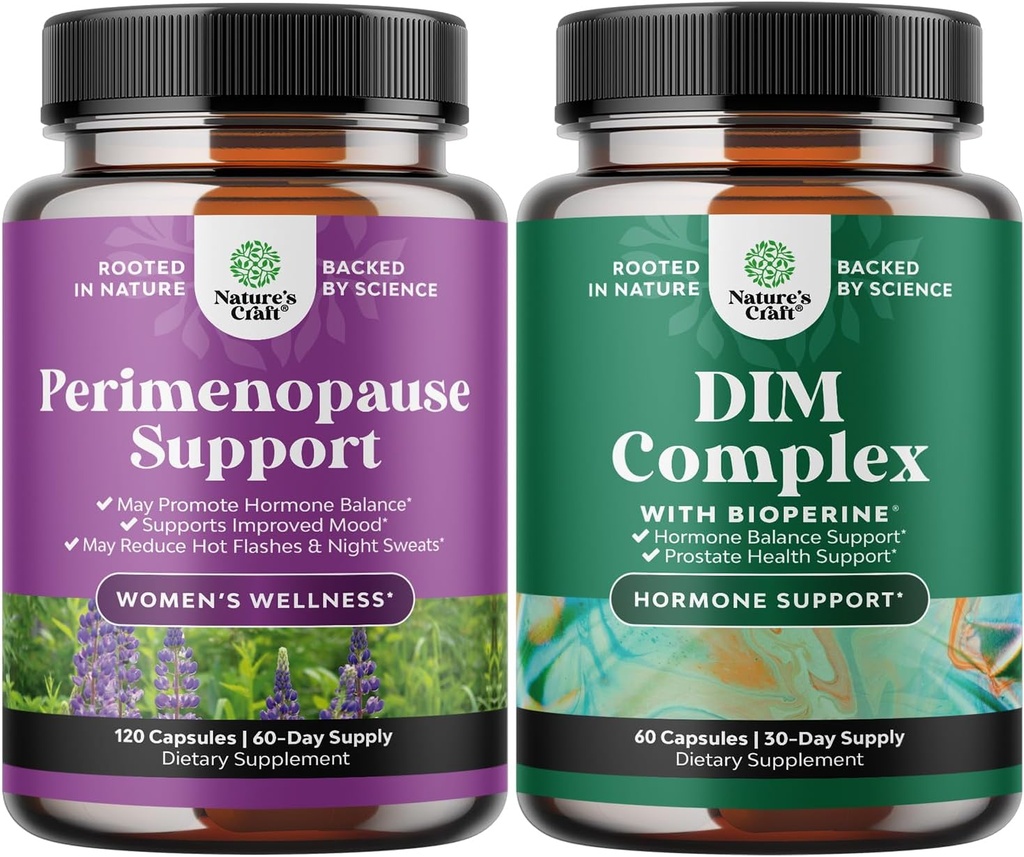 Maca Root Vitex Berry & Black Cohosh ve Pure DIM Supplement with Bioperine - Diindolylhane testosteron Kompleks with Broccoli Florets