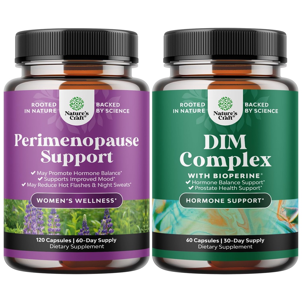 Maca Root Vitex Berry & Black Cohosh ve Pure DIM Supplement with Bioperine - Diindolylhane testosteron Kompleks with Broccoli Florets