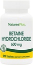 NaturesPlus Betaine HCl (Hydrochloride) - 600 mg, 90 Tablet - Digestive Support Supplement, Relieves Belirtileri Occasional Heartburn & Indigestion - Hipoallergenic, Gluten-Free - 90 Hizmet