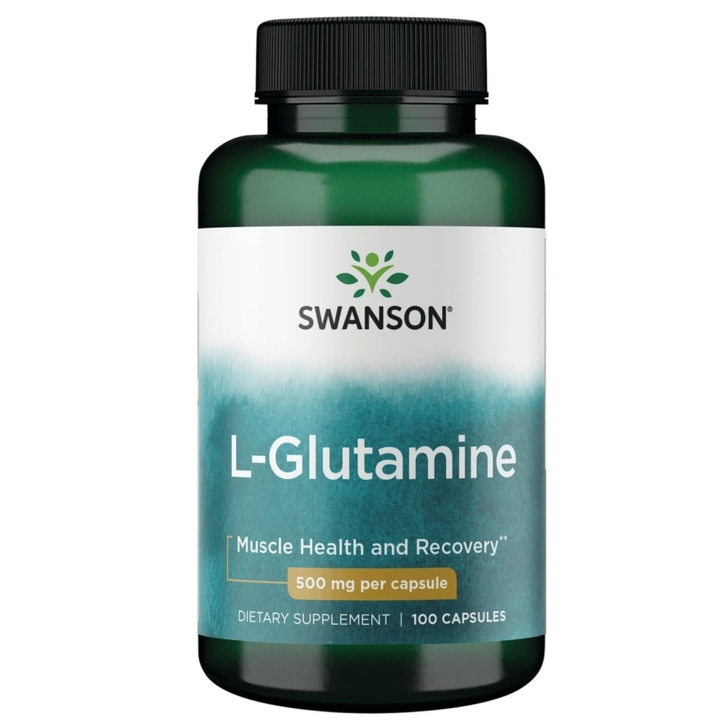 Swanson Amino Asit L-Glutamine 500 Milligram 100 Capsules