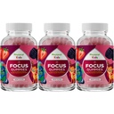 Vegan Kids Focus Gummies - Potent Chewable Brain Support for Children - Enhances Concentration & Memory - Calming Supplements & Focus Gummies for Kids - Non-GMO & Gluten-Free - 60 Count - 3 Pack