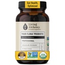 Erkekler ve Kadınlar için Alchemy Gut Health Supplements - Your Flora Probiyotik Profesyonel Digestion Supplement with Fermented Soybean, Prebiyotiks, Digestive Enzyme - Vegan, Non-GMO, 60 Adet