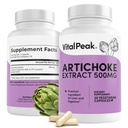 Artichoke 500 mg Supplement - Potent Artichoke Extract Capsules for Liver Health & Digestive Support - Artichoke Leaf Extracts Energy & Focus - 30 Capsules