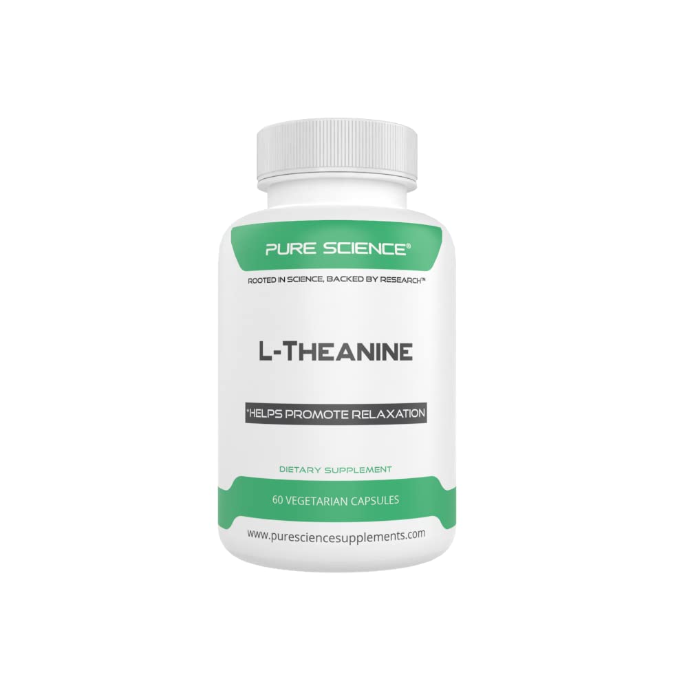 Pure Science L-Theanine Supplement 400mg - Προώθηση της χαλάρωσης & Υγιεινή διαχείριση στρες - 60 κάψουλες χορτοφάγων