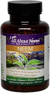 Yüksek Potency Organic Neem Leaf Capsules | Herbal Supplement | 120 Kont, Neem Leaf Extract
