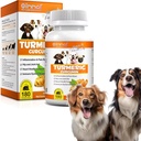 Köpekler için Turmeric - 180 Kont Tablet Curcumin & Piperine ile Tedaviler - Ortak Sağlık, Hareketlilik, Alerji & Itch Relief, Skin & Coat, Hot Spots - Duck Flavor with Salmon Oil